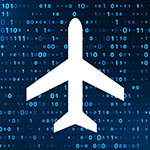 image of airplane on top of code