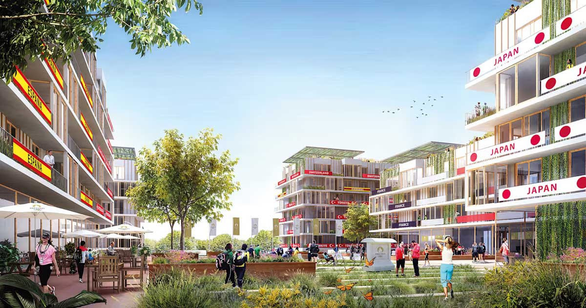 Mock-up of Olympic Village in Paris. Mock-up of Olympic Village in Paris.