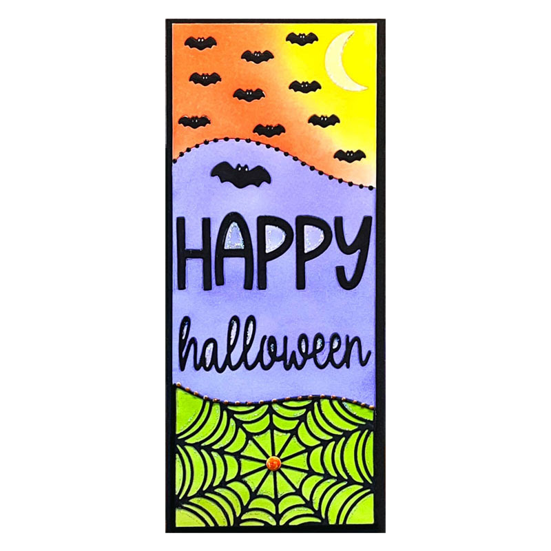 Image of Happy Halloween Slimline Tri-Background Die