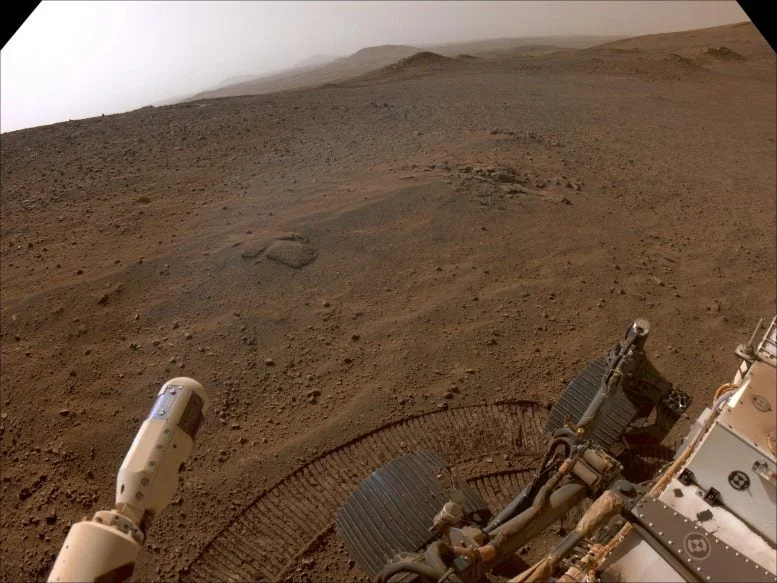 NASA Perseverance Mars Rover First View Over Jezero Crater Rim