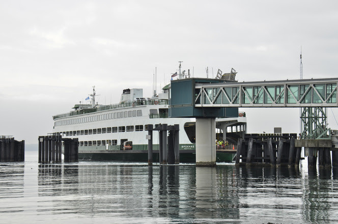 Ferry docked at Edmonds terminal