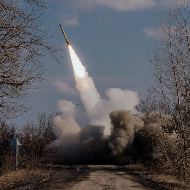 A rocket being launched.