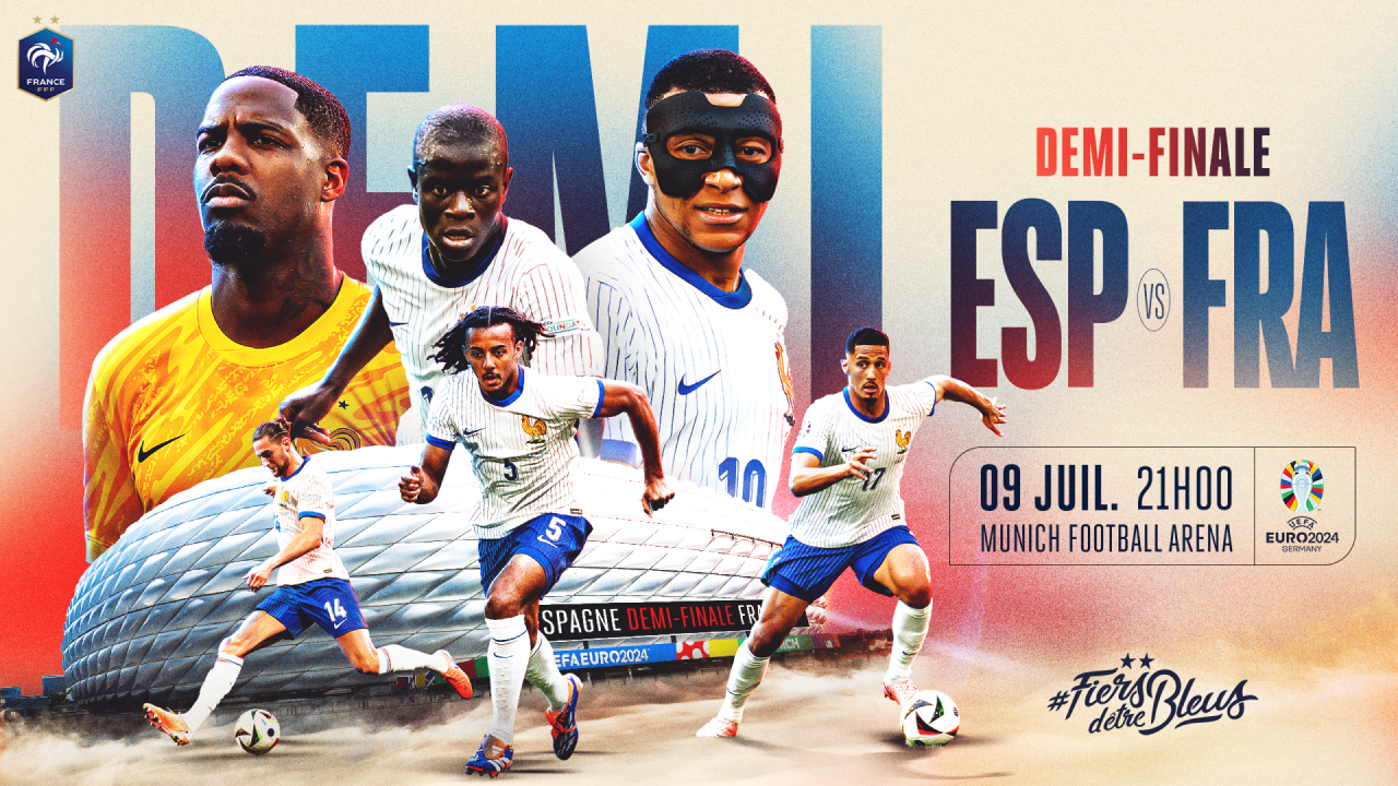 ESPAGNE VS FRANCE VENDREDI 9 JUILLET À 21H