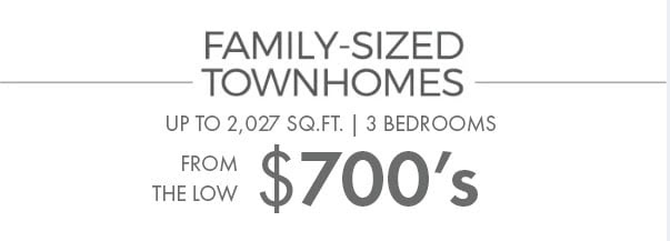 Family-sized townhomes