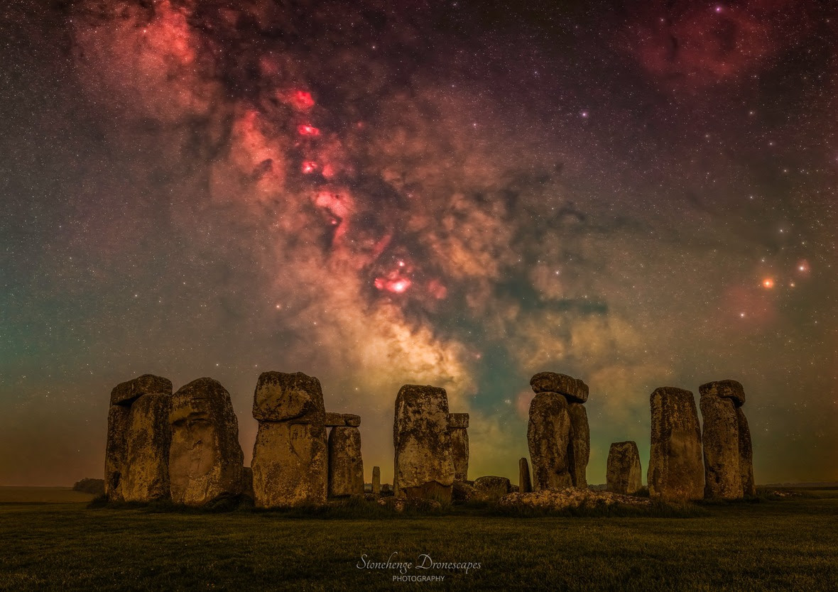 The Milky Way core over Stonehenge