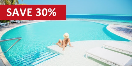 TOP OFFERS: SAVE 30% ON STAYS in maldives