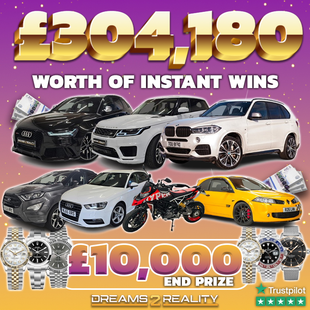 Image of MEGA INSTANT WIN COMPETITION! £314,000 Worth Of Prizes!