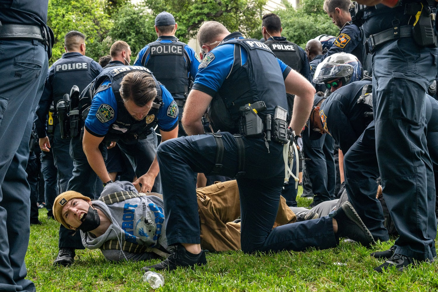 Police arrested protesters at USC and Texas, as pro-Palestinian rallies spread to more campuses. 240424-austin-texas-police-arrest-student-protest-ac-1009p-7d35b9