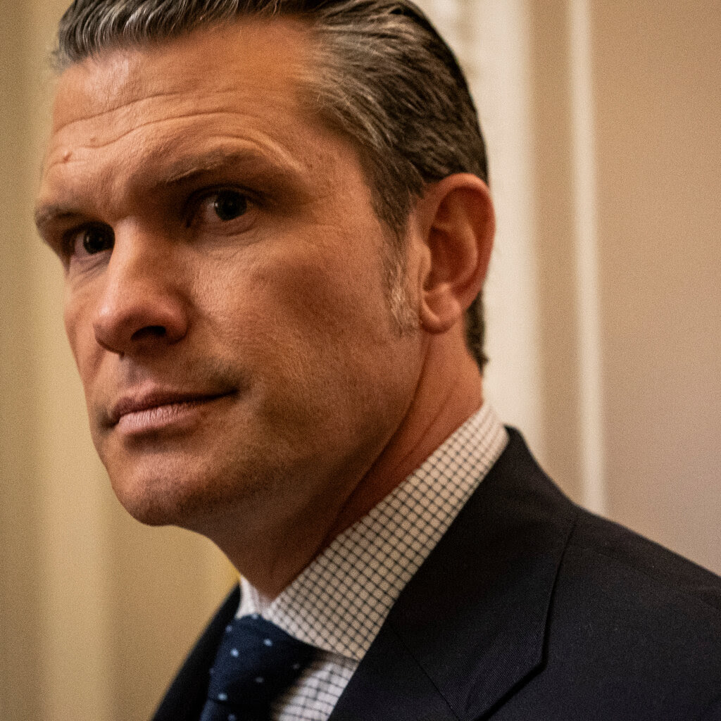 A head-and-shoulders portrait of Pete Hegseth.