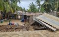 Um abrigo está em ruínas em Pemba, província de Cabo Delgado, depois que o Ciclone Chido atingiu o norte de Moçambique.