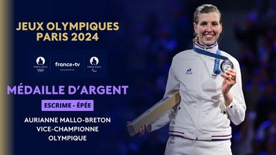 Escrime (F) - Epée : Auriane Mallo-Breton médaillée d'argent