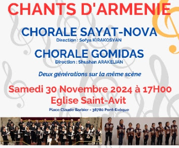 Concert des chorales Sayat-Nova et Gomidas - Deux générations sur la même scène