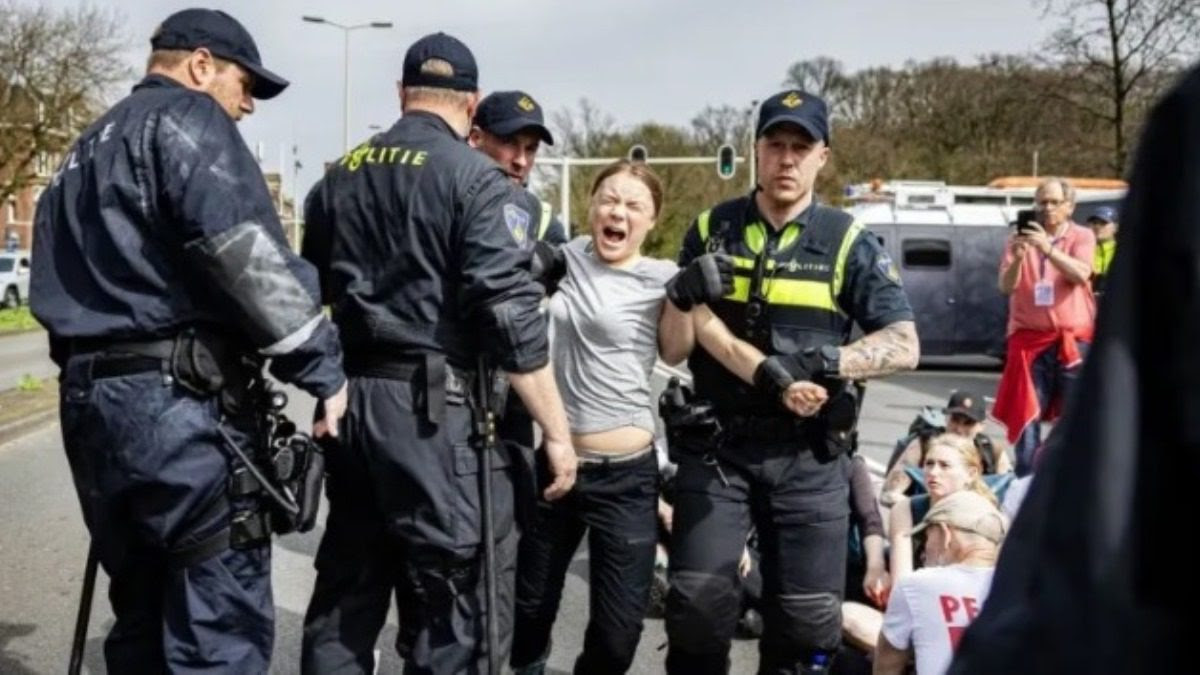 Activista Greta Thunberg fue detenida durante una protesta en Países Bajos