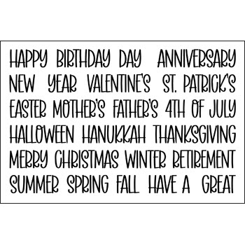Image of Holidays Forever Clear Stamps Set of 24