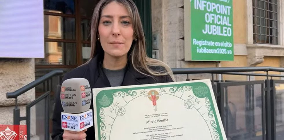 Diploma que acredita la peregrinación a Roma para el Jubileo