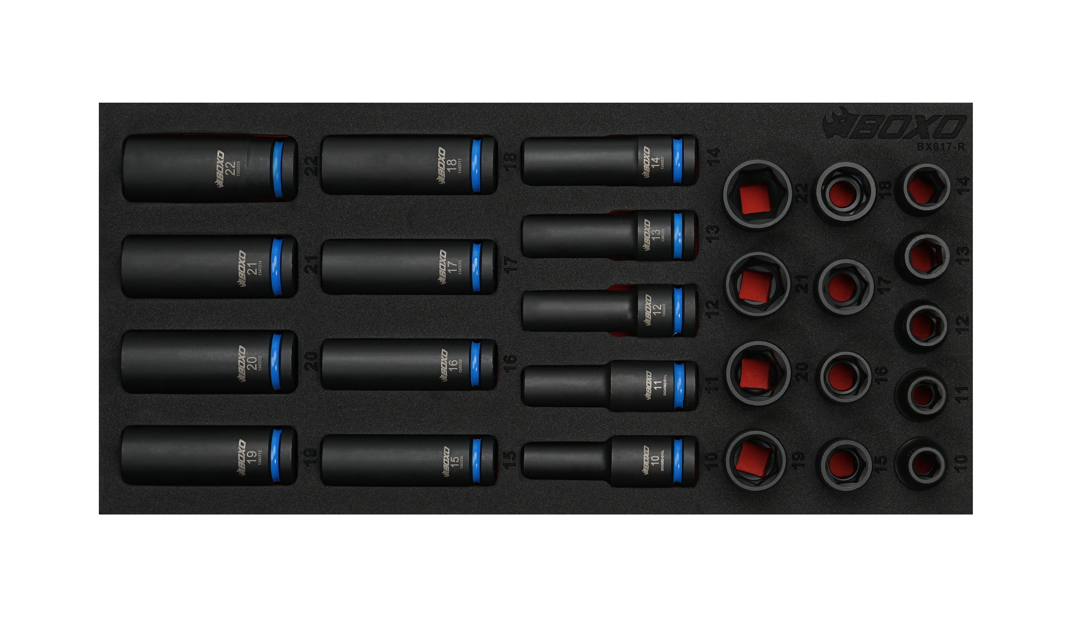 1/2" Drive Standard & Deep Impact Socket Set