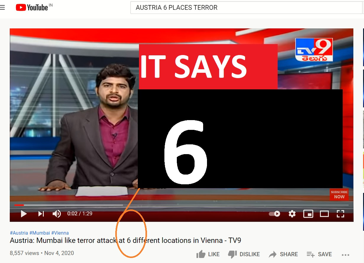 Austria Mumbai like terror attack at 6 different locations in Vienna