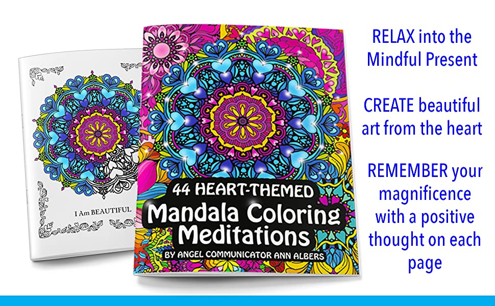 44 Heart Themed Mandala Coloring Meditations