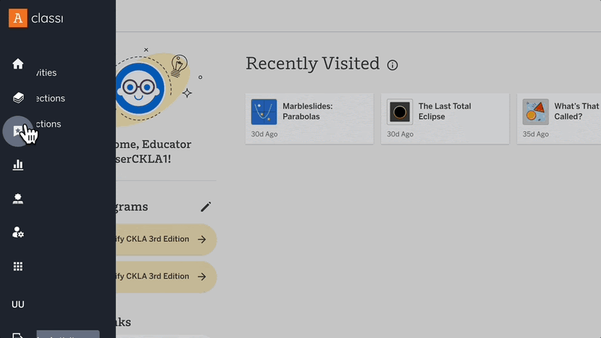 Global Navigation bar