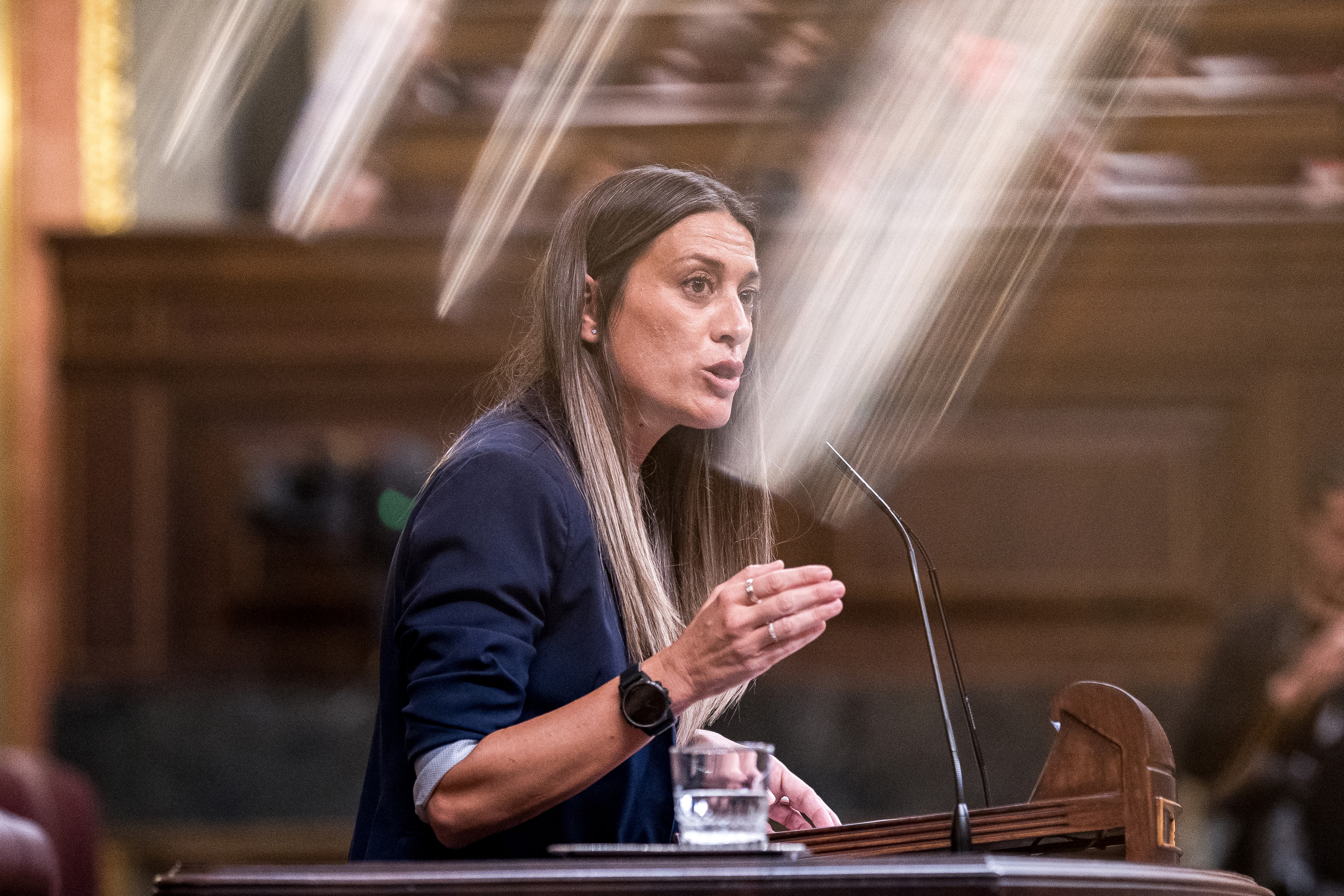 La diputada y portavoz de Junts, Miriam Nogueras, en el Congreso de los Diputados