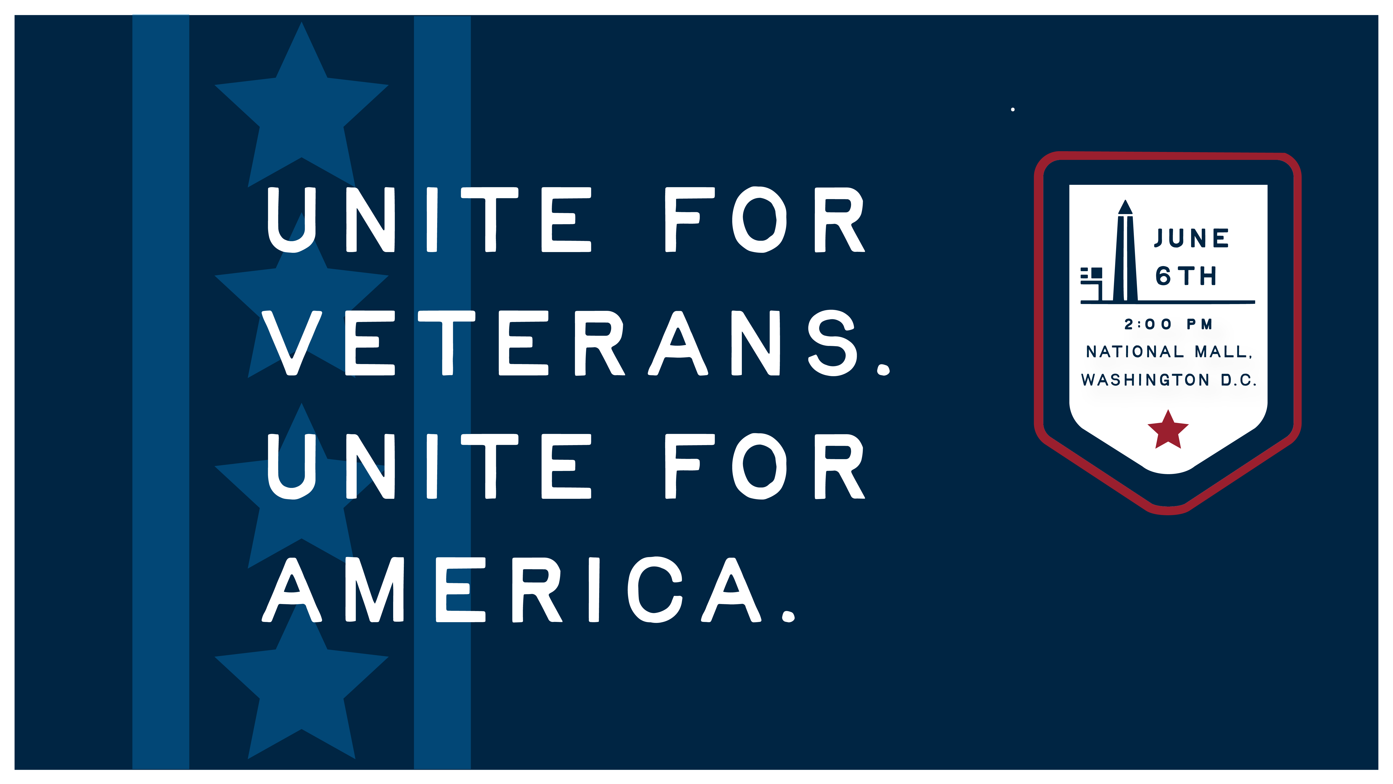 Graphic: Unite for Veterans, Unite for America.