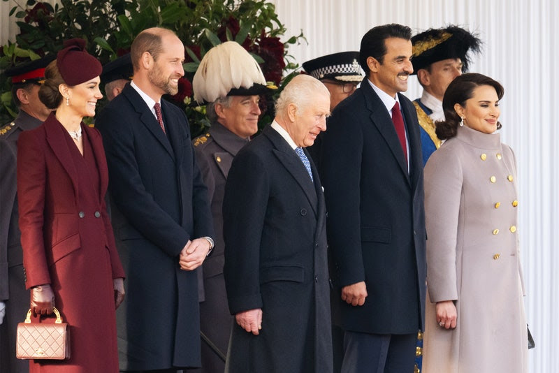 Charles, Prince of Wales, Tamim bin Hamad Al Thani, Prince William, Duke of Cambridge, and Brady Barr