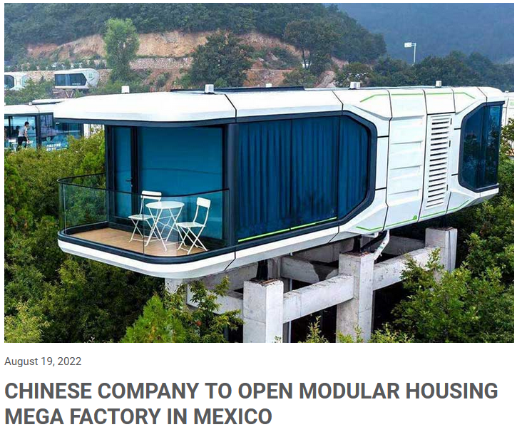 Photo of modular house.