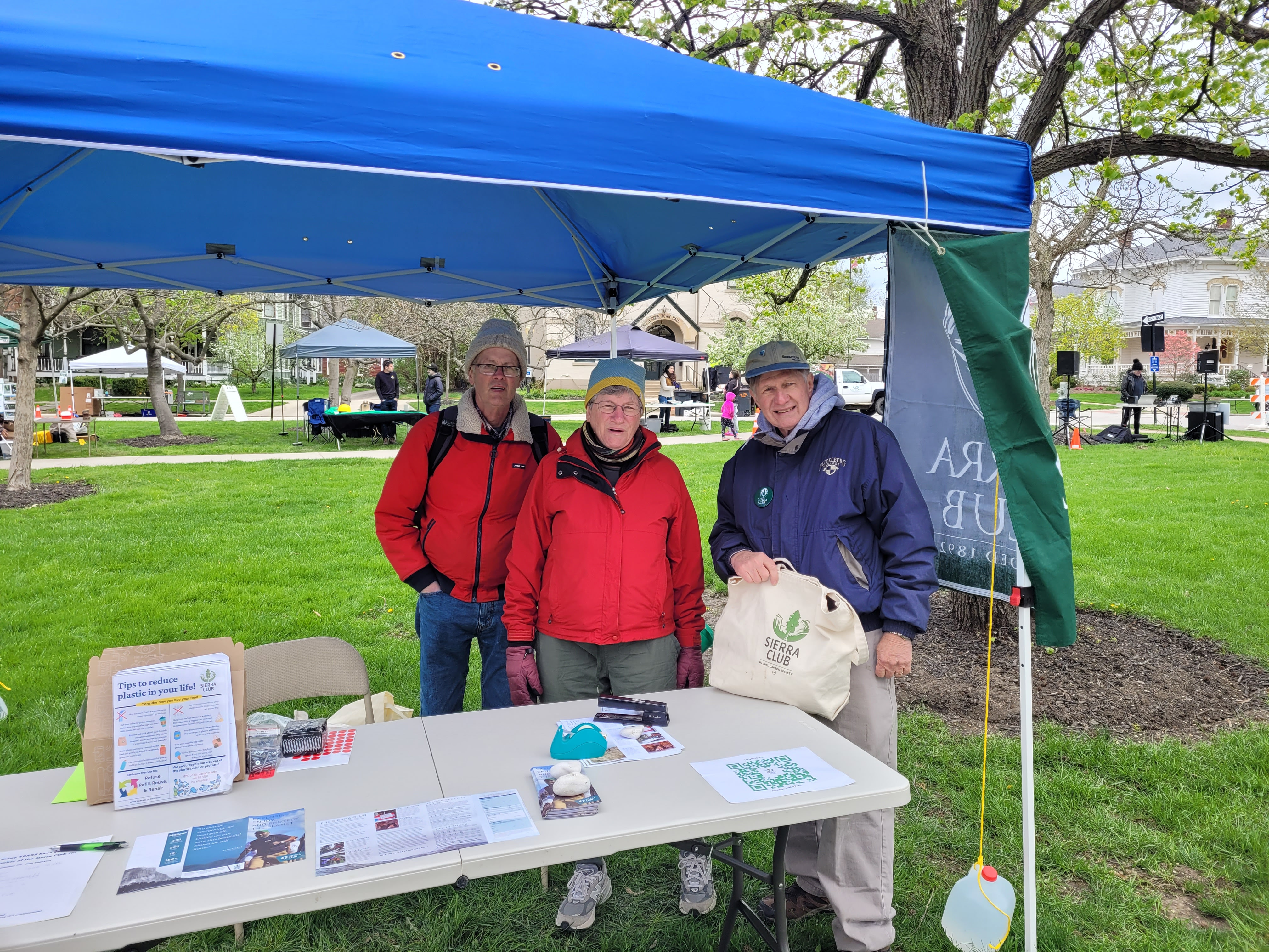 Picture of 3 Sierra Club Ohio Workers/Volunteers at Hudson Earth Day 