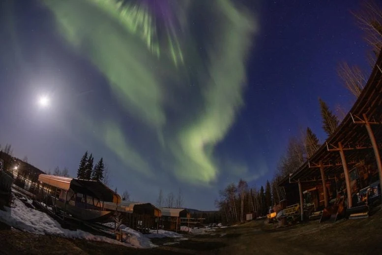 Northern Lights Over UAF Agricultural and Forestry Experiment Station