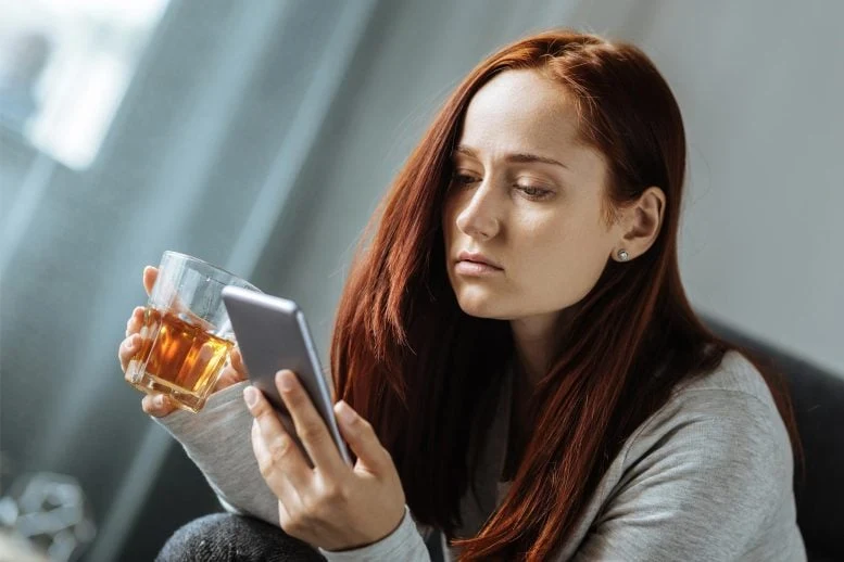 Woman Alcohol Smartphone