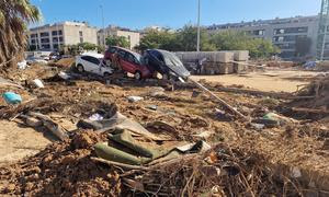 Consecuencias de las inundaciones repentinas en Paiporta, Valencia (España), en noviembre de 2024.