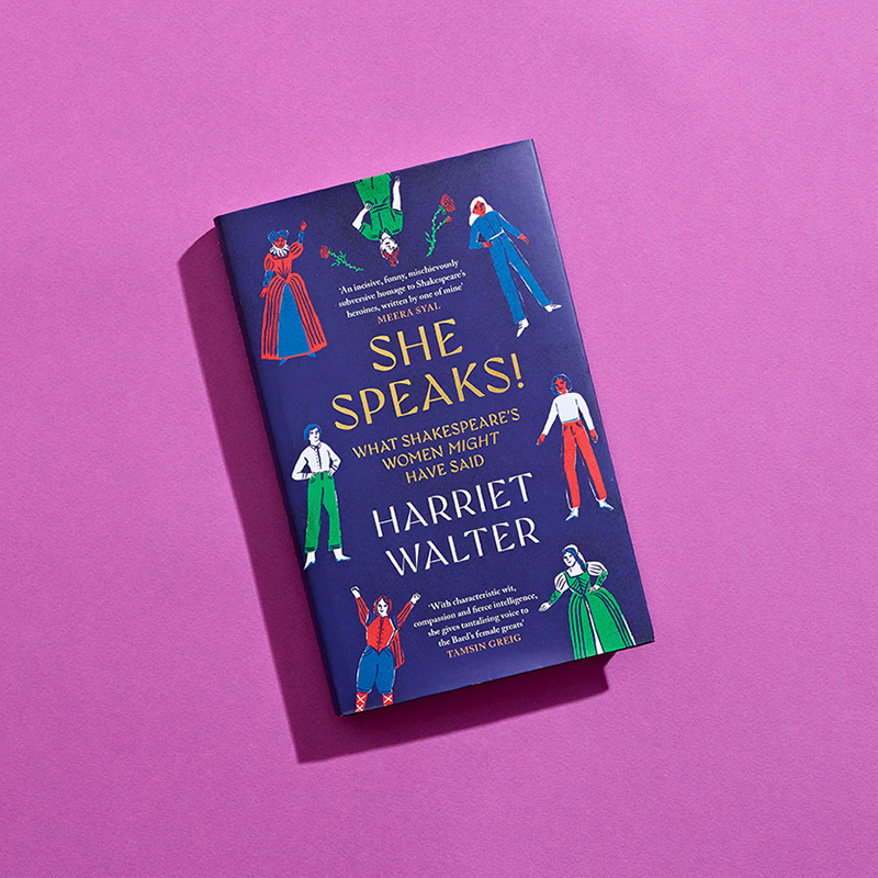 Harriet Walters's She Speaks against a purple background.