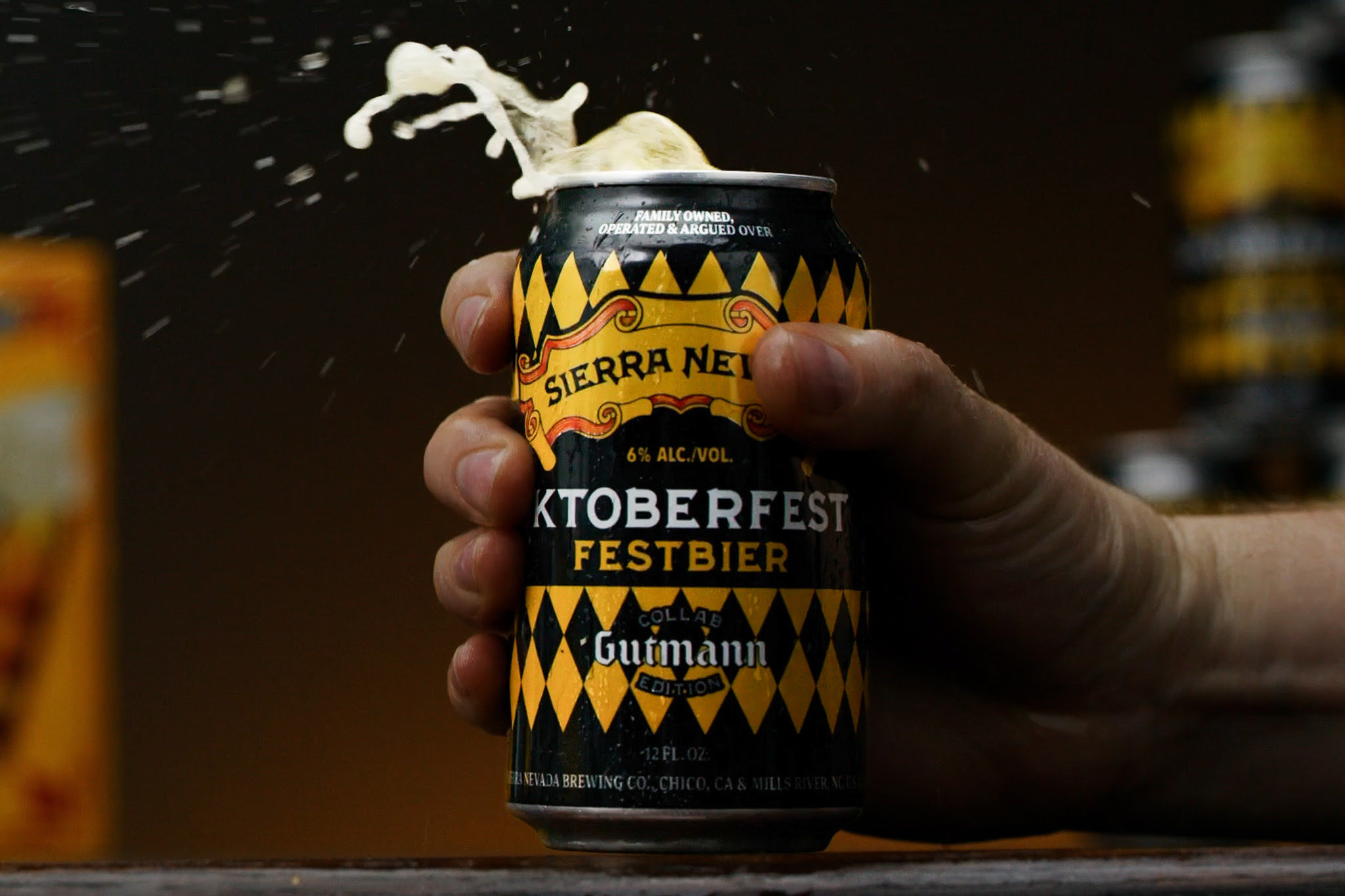 A can of Sierra Nevada Oktoberfest cracked open