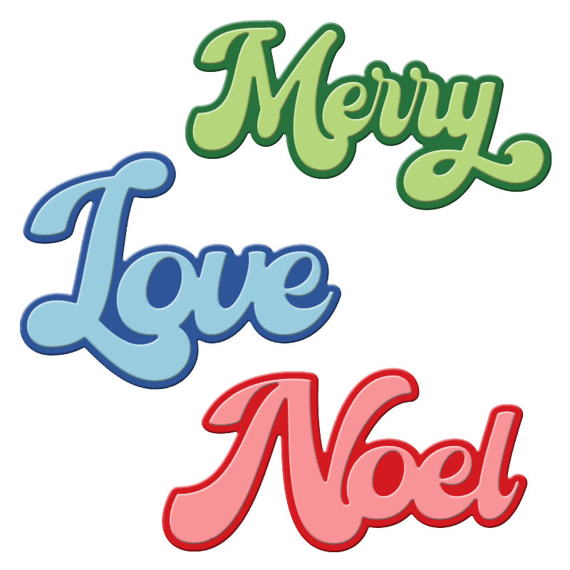 Image of SCT Merry Christmas Words Die Set