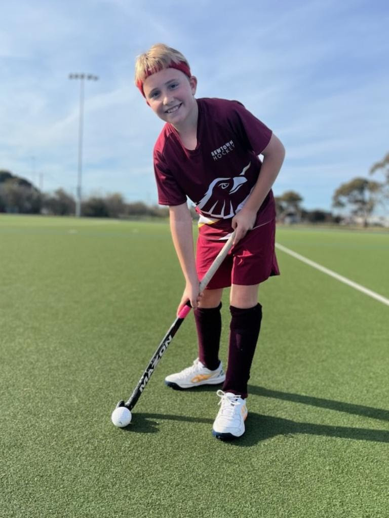 Jack Francis plays under-14s hockey for Newtown and the Geelong Sharks. Picture: Newtown Hockey Club.