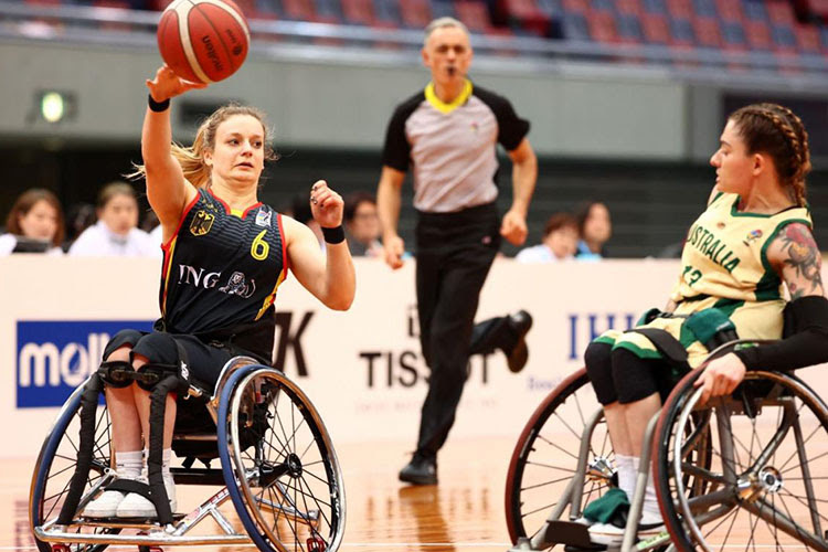 Catharina Weiss of Team Germany in action during a game against Team Australia. ⒸIWBF/X-1