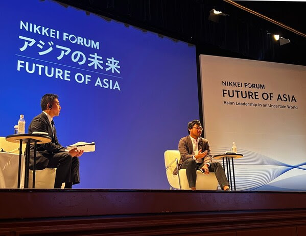 Iqbal Muslimin (Co-founder & Chief of Sustainability Evermos) saat berbicara di Nikkei Forum 29th: Future of Asia.