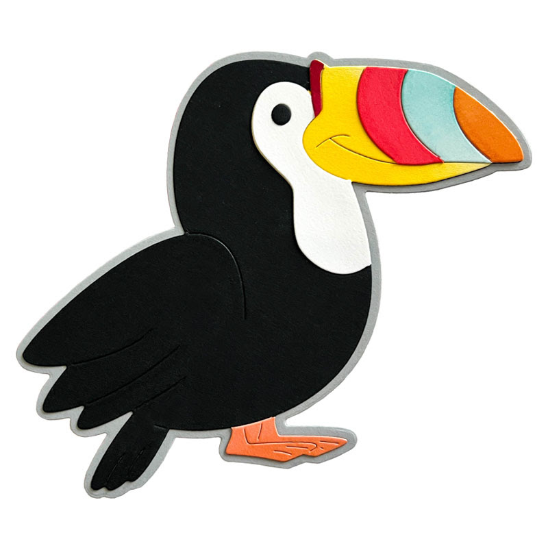 Image of Toucan A2 Shaped Card Fold-it Die Set