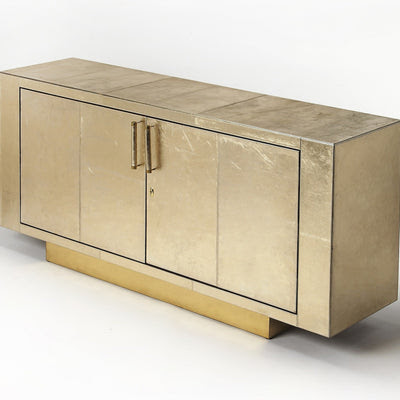 71" Gold Solid Wood Sideboard With Two Doors