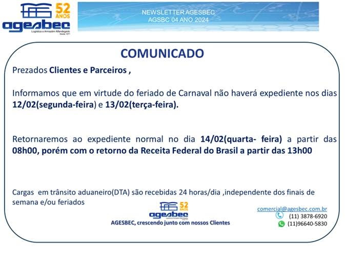 COMUNICADO AGESBEC - Expediente Carnaval