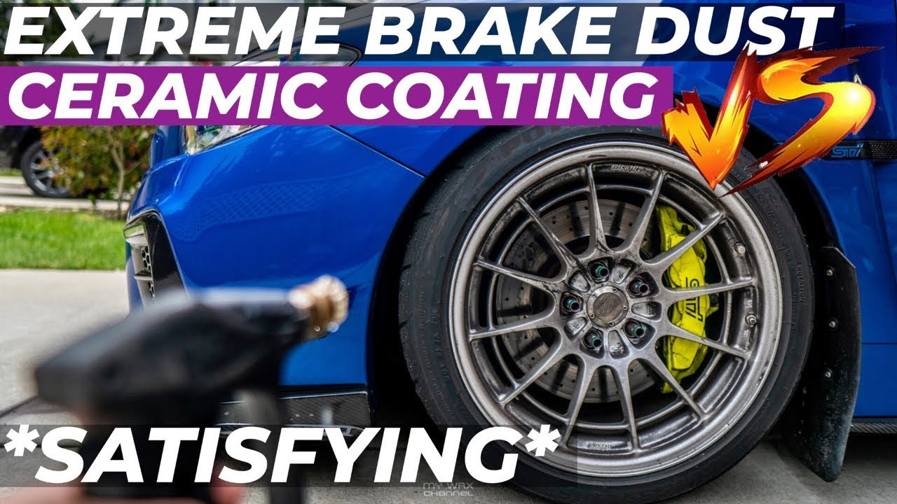 *SATISFYING* EXTREME BRAKE DUST VS CERAMIC COATING (WHEELS) | Subaru WRX STI | NEGLECTED