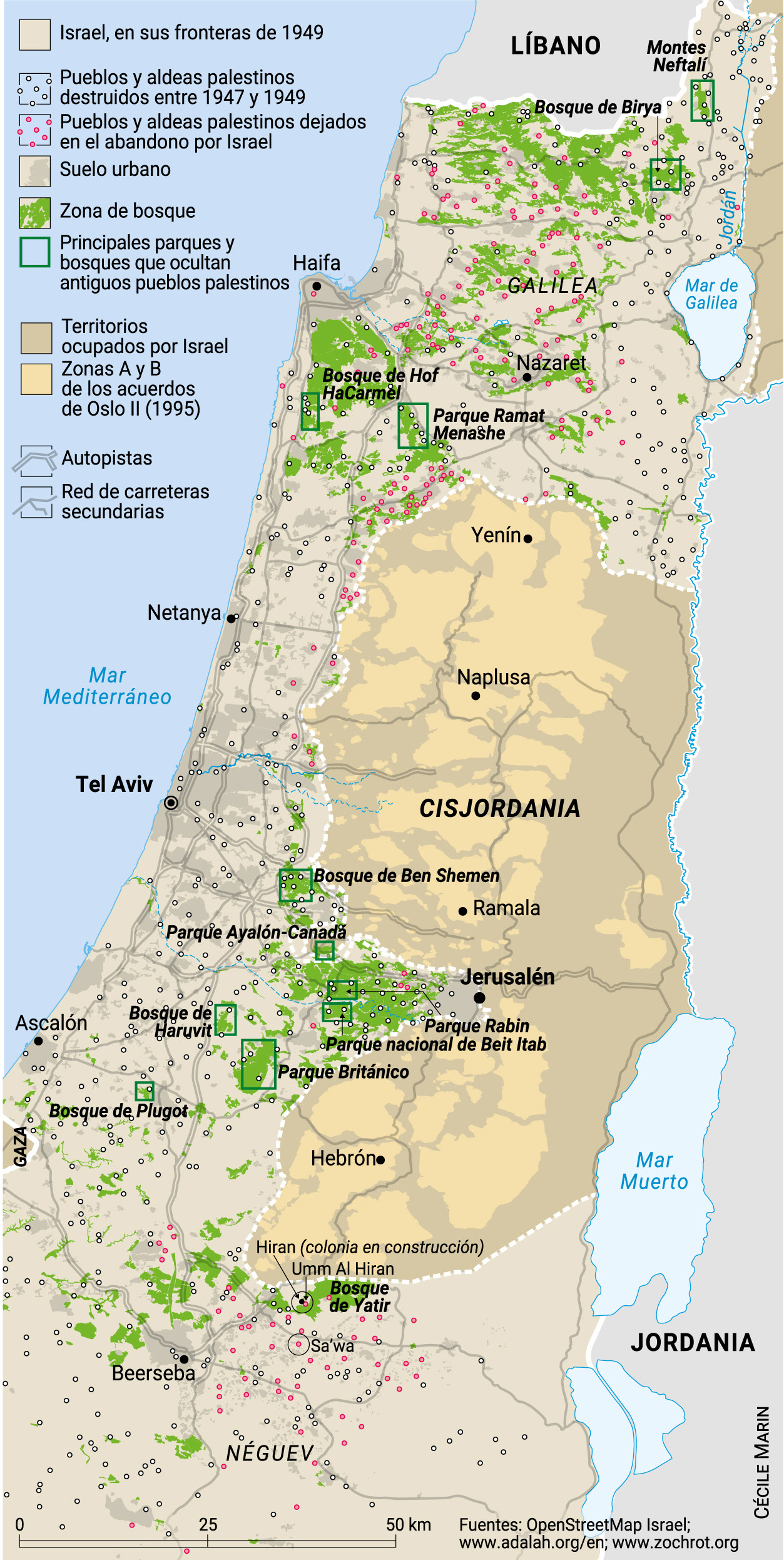 Palestina - Palestina: Violencia ejercida por Israel en la ocupación. Respuestas y acciones militares palestinas. [2] - Página 14 348_CARTO_Bosques