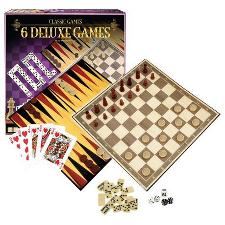 Ambassador Classic Games: 6-in-1 Deluxe Wooden Games Set - Buy Online in  South Africa - takealot.com