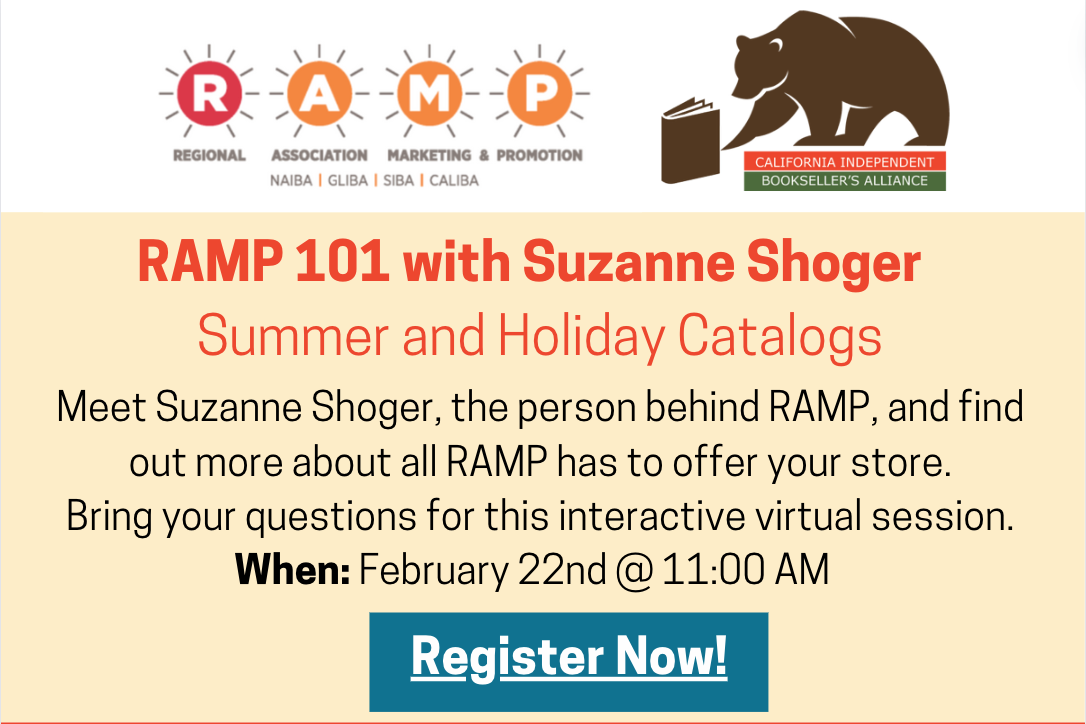 RAMP 101 with Suzanne Shoger    Meet Suzanne Shoger, the person behind RAMP, and find out more about all RAMP   has to offer your store.    Bring your questions and learn about our new catalog program!    Feb. 22, 11:00 AM