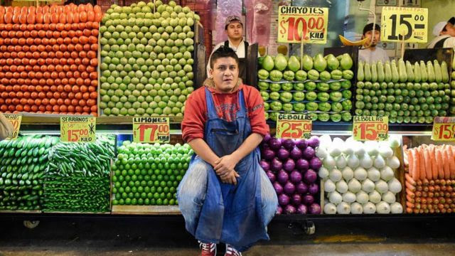 Mercado de alimentos na Cidade do México