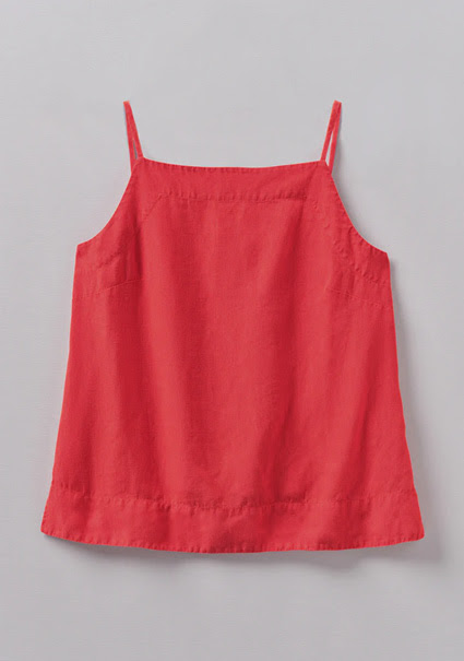 Square Neck Garment Dyed Linen Tank