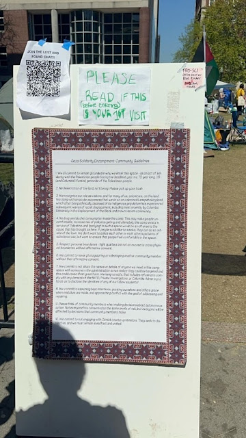 Another example of “Gaza Solidarity Encampment: Community Guidelines” at Columbia University.