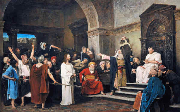 Christ before Pilate painting