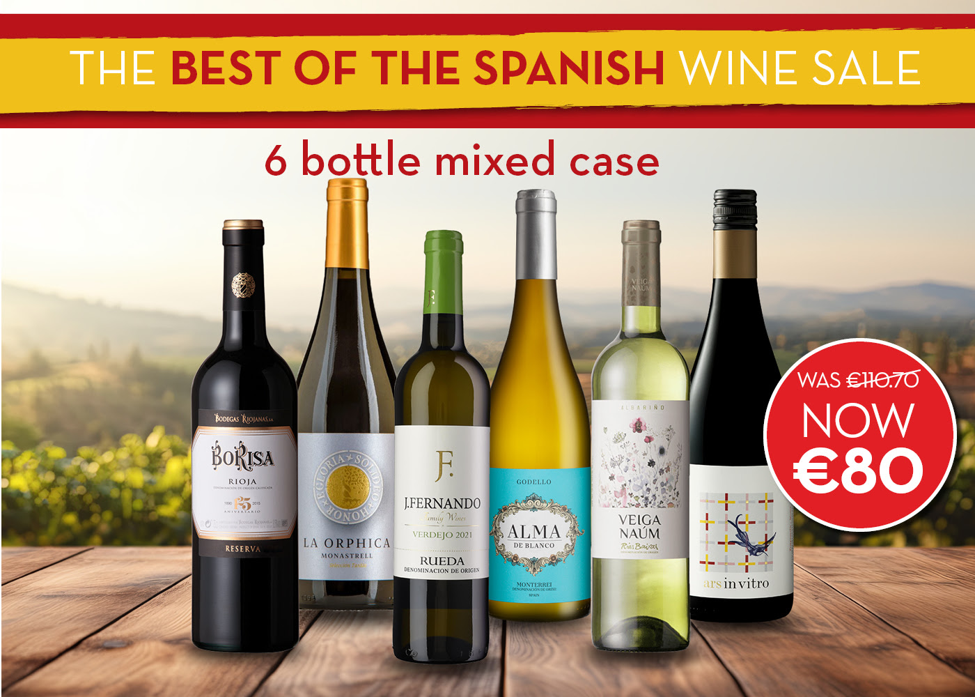 Shop Best of the Spanish Wine Sale - 6 Bottle Mixed Wine Case here