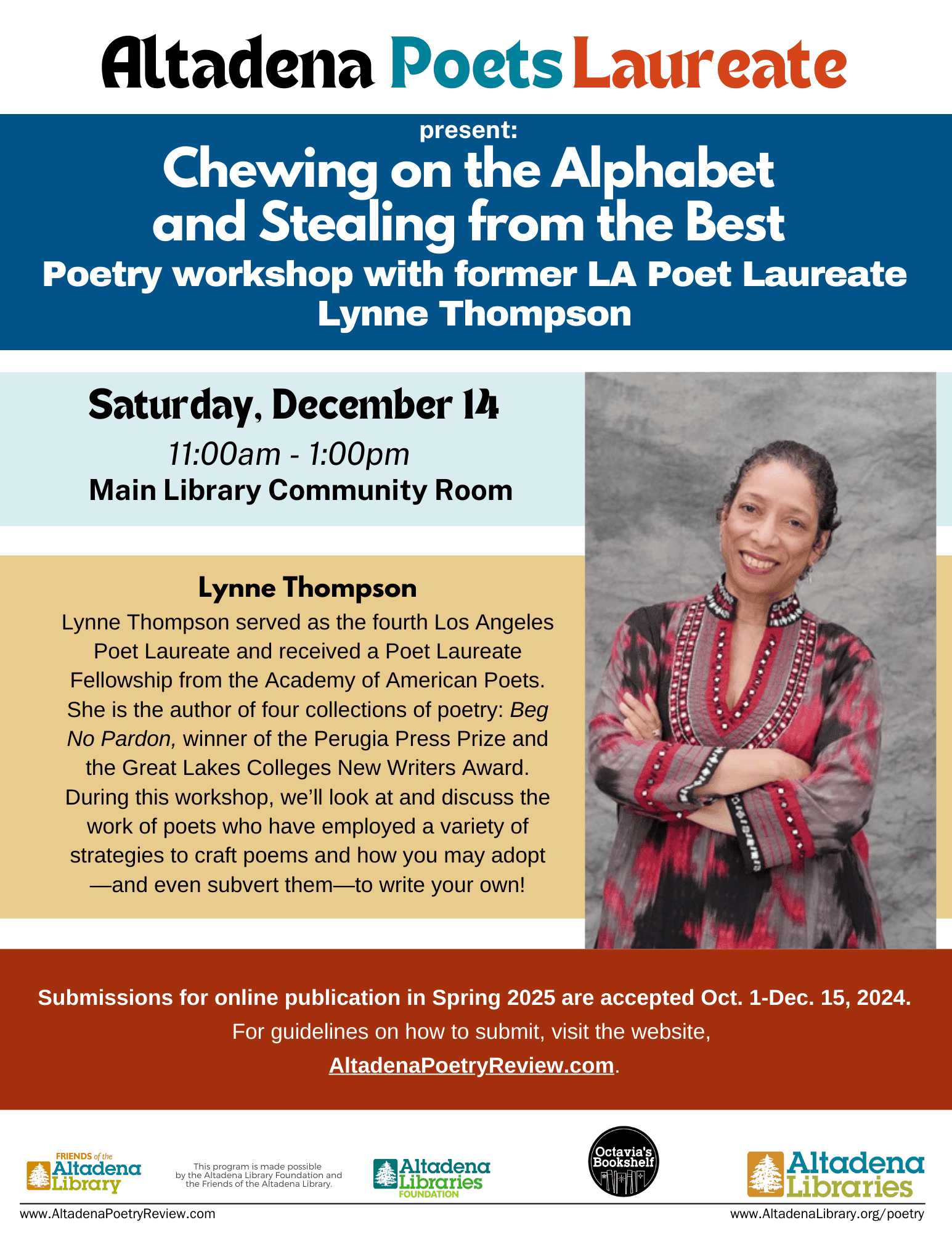 Altadena Poets Laureate flyer